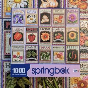 Springbok 1000 Piece Puzzle with Seed Packet Design